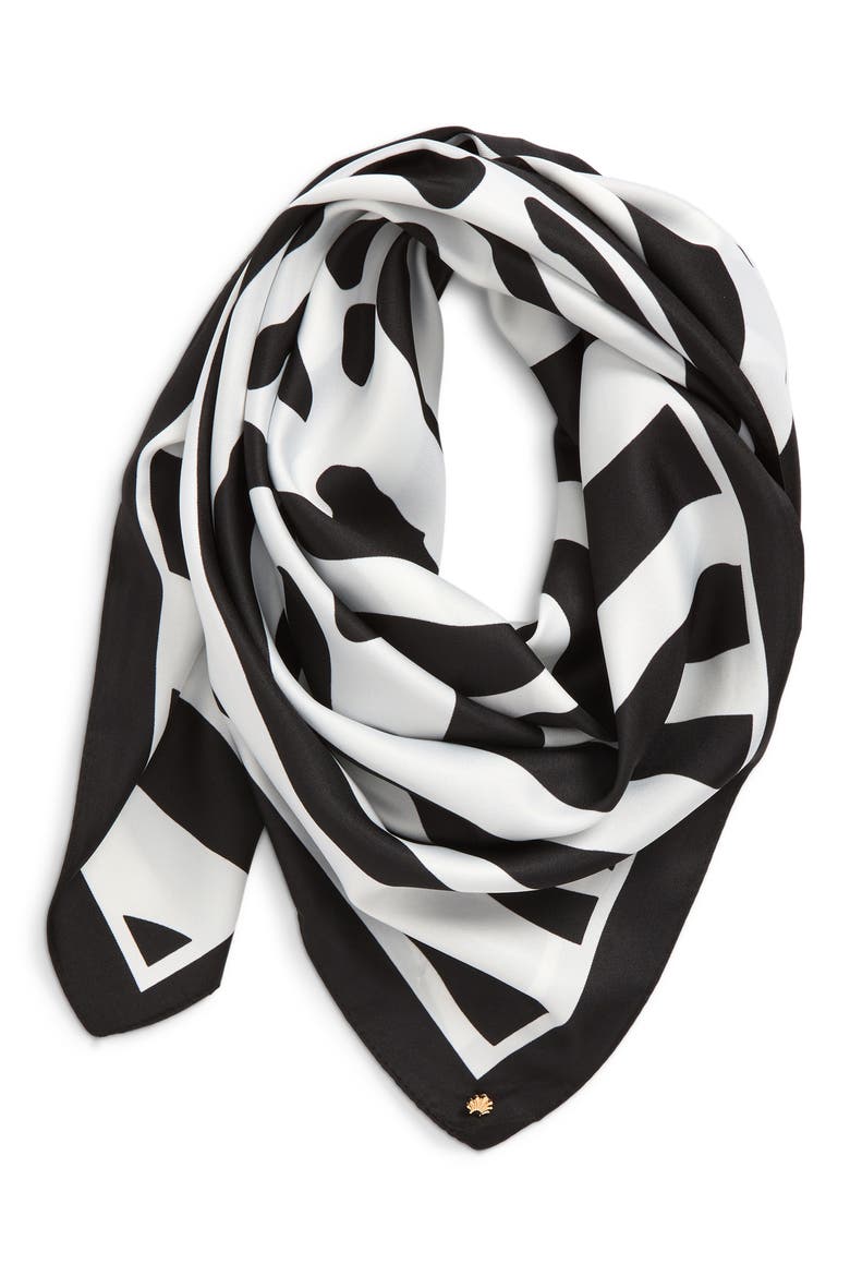Zebra Scarf, Alternate, color, JET