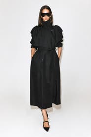 COS Mock-Neck Cotton Trench Coat