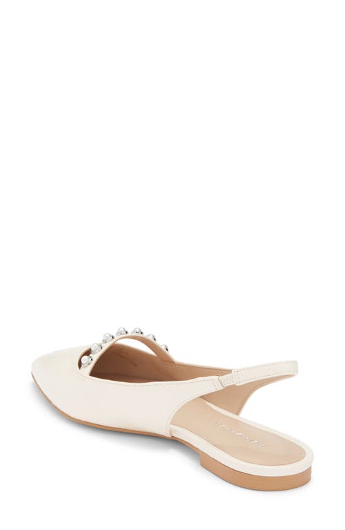 Stuart Weitzman Faux Pearl Slingback Pump In White
