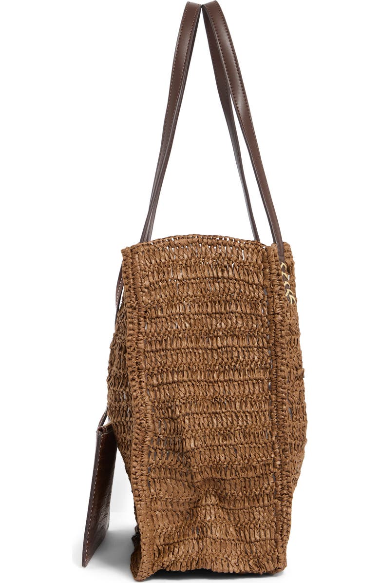 Sam Edelman Lizzie Raffia Tote, Alternate, color, Dark Brown