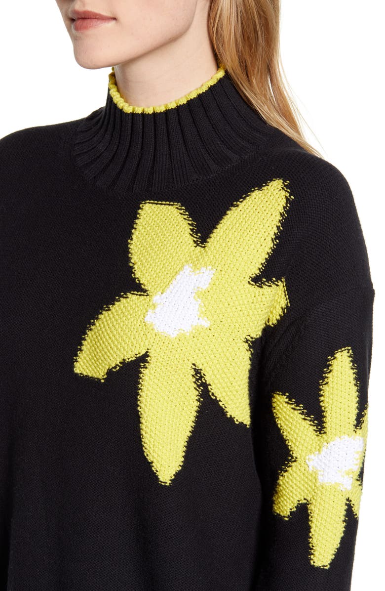 Lou & Grey Floral Turtleneck Sweater, Alternate, color, 