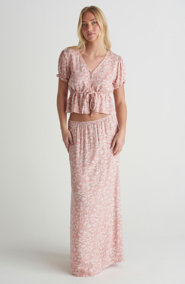 Hurley Beachcomber Maxi Skirt, Alternate, color, Rose Tan