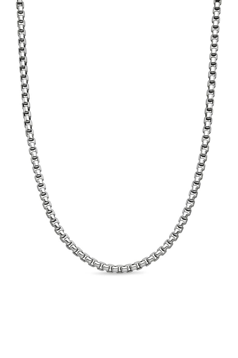 Sterling Silver Box Chain Necklace, 5.2mm, Main, color, STERLING SILVER