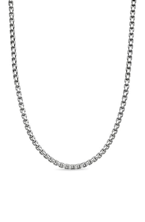 Sterling Silver Box Chain Necklace, 5.2mm