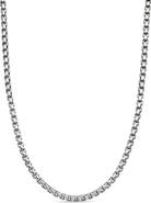 David Yurman Sterling Silver Box Chain Necklace, 5.2mm