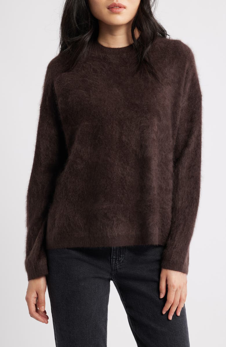 AllSaints Rebel Cashmere Crewneck Sweater, Main, color, Oxblood Red