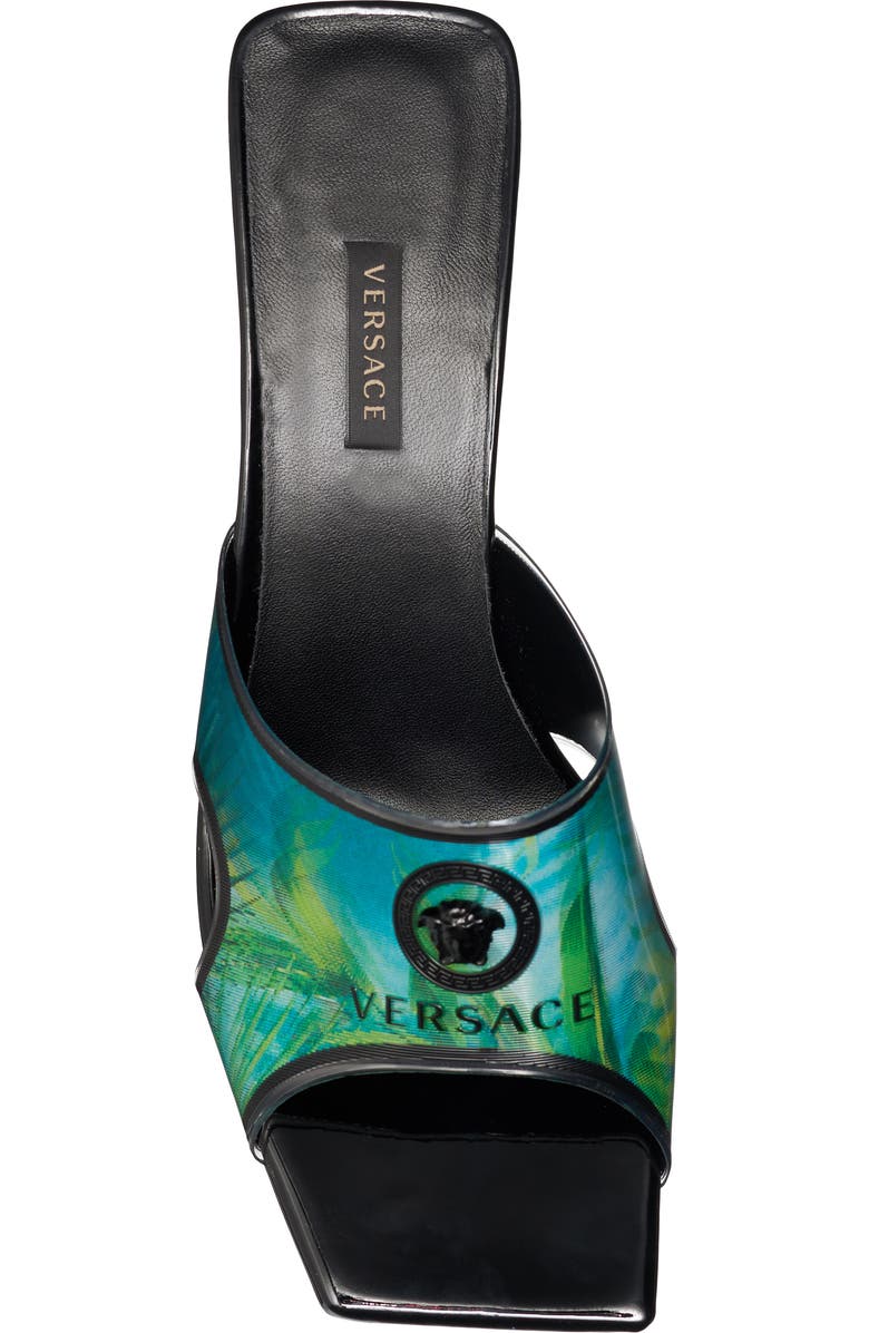 Versace Jungle Vynil Slide Sandal, Alternate, color,