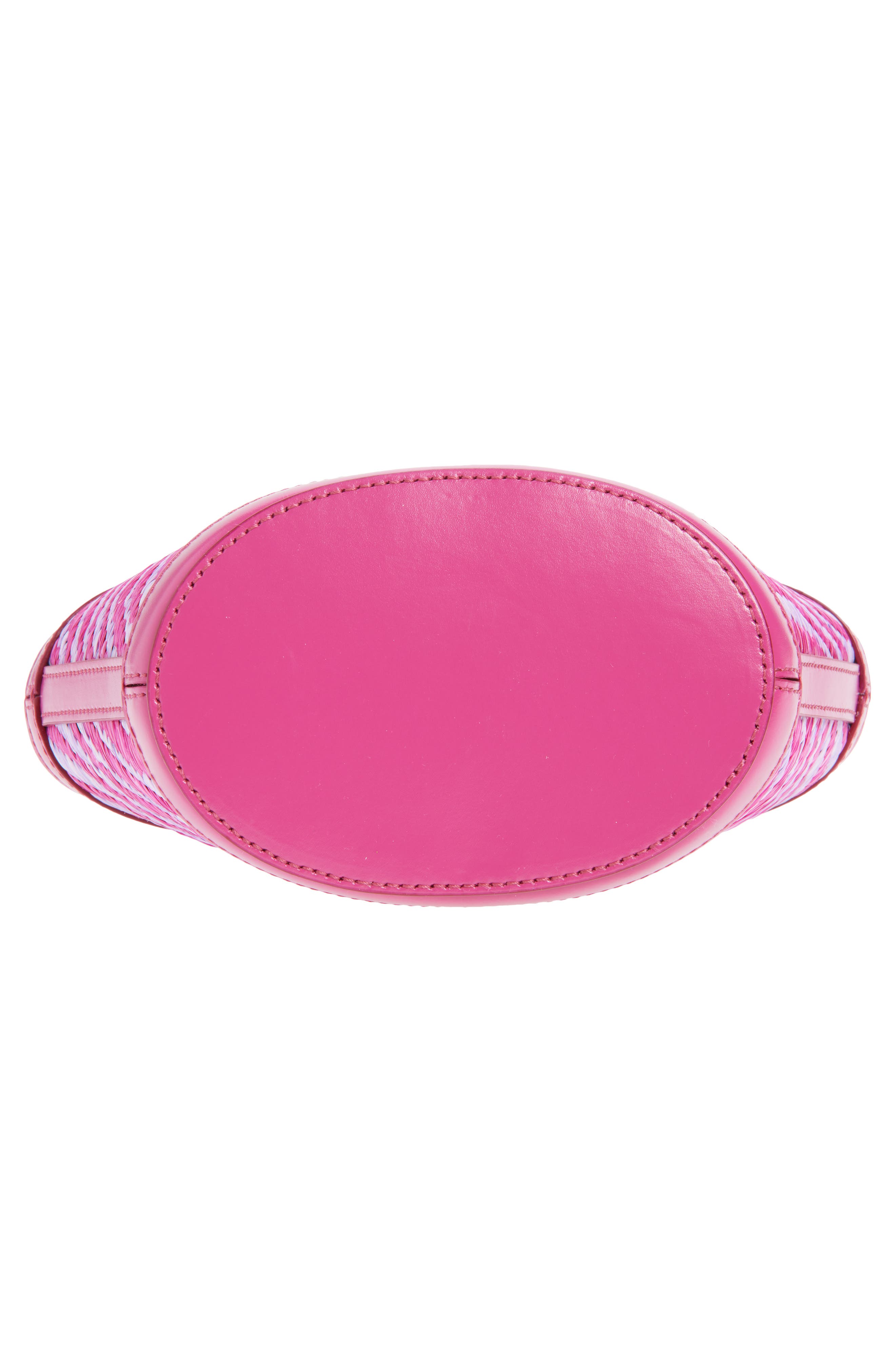 Marni Micro Tropicalia Logo Woven Bag, Alternate, color, Cassis