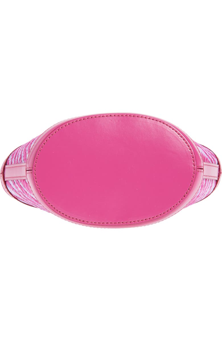 Marni Micro Tropicalia Logo Woven Bag, Alternate, color, Cassis