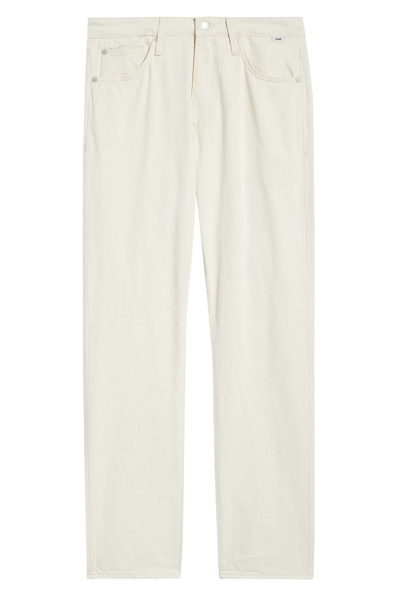Zach Straight Leg Cotton & Linen Jeans, Alternate, color, ECRU LINEN DENIM