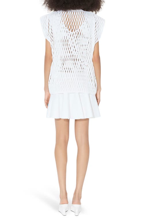 ALAÏA ALAÏA MACRAMÉ CAP SLEEVE DROP WAIST DRESS 