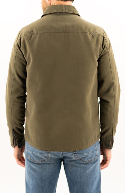 Devil-dog Dungarees Insulated Cotton Canvas Deck Jacket In Green