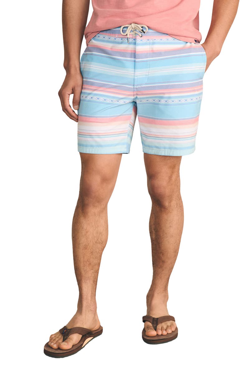 Faherty Sunwashed Board Shorts, Main, color, Island Sunrise