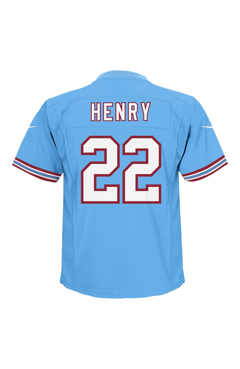 Nike Preschool Nike Derrick Henry Light Blue Tennessee Titans Oilers Throwback Alternate Game Jersey, Alternate, color, 
