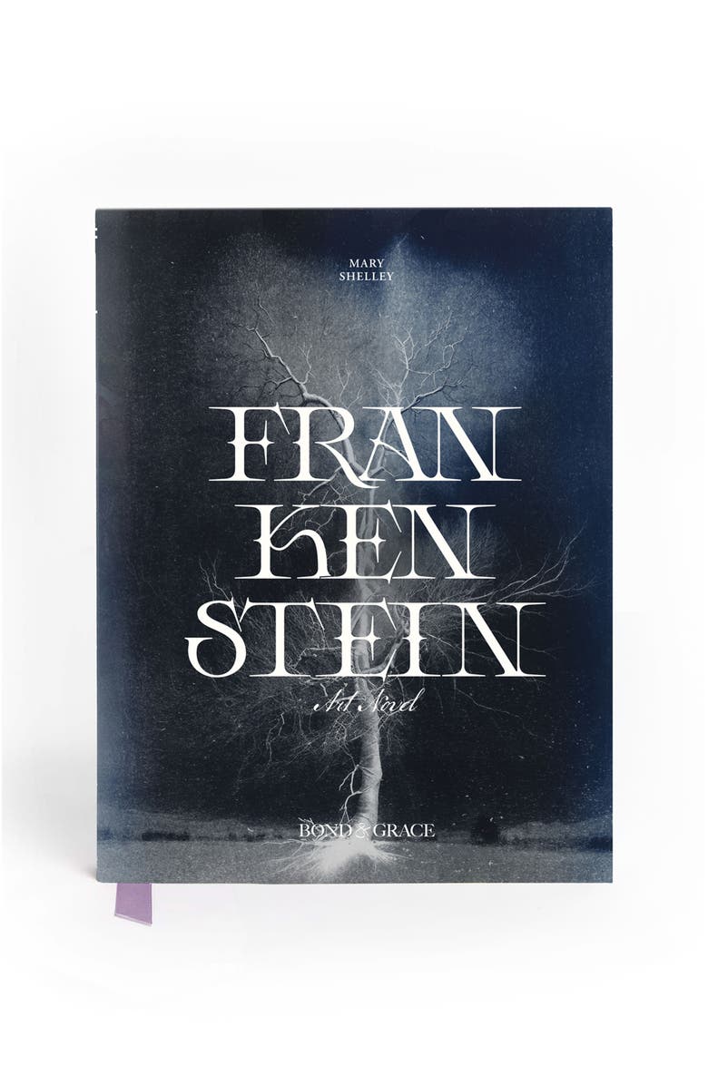 Bond & Grace Frankenstein Art Novel - Electric Oak Art Cover, Main, color, Navy
