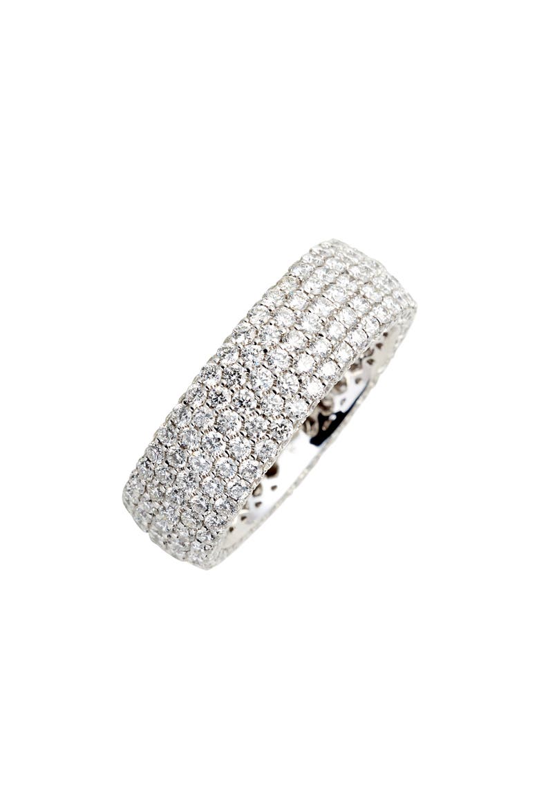 Diamond Pavé Wide Eternity Ring   (Nordstrom Exclusive), Main, color, WHITE GOLD/ DIAMOND