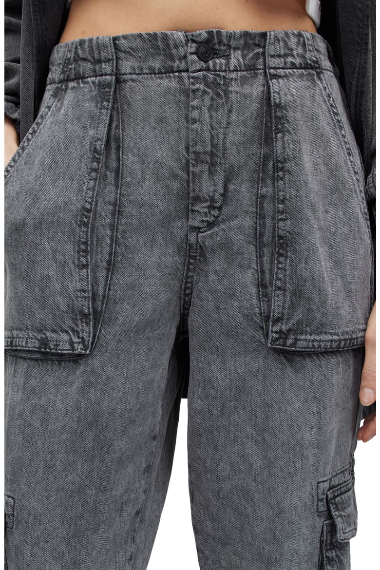 Frieda High Waist Cargo Jeans, Alternate, color, ANTHRACITE