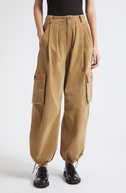 Garrett Wide Leg Corduroy Cargo Pants