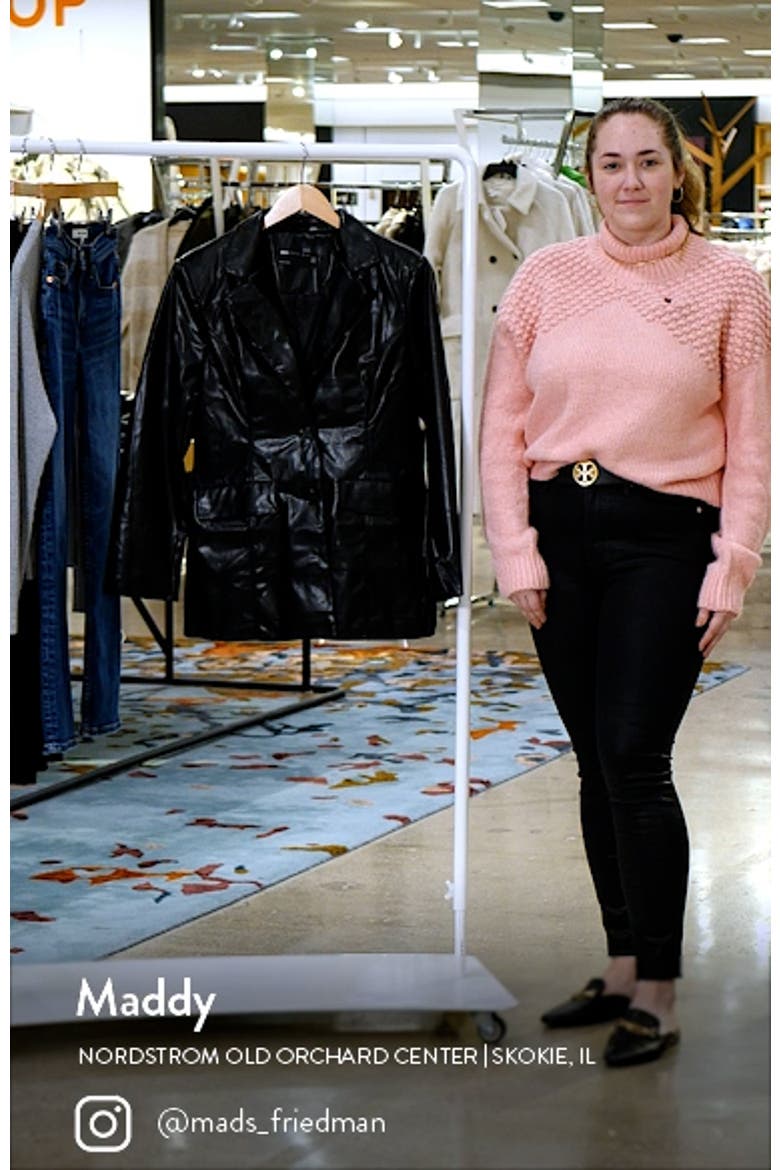 Fitted Faux Leather Blazer video
