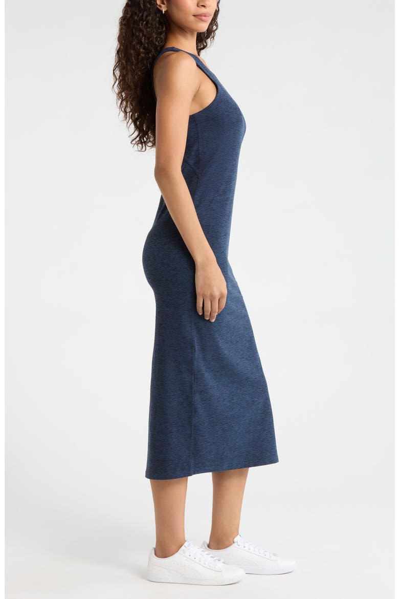 Renew Mélange Midi Tank Dress, Alternate, color, NAVY SAPPHIRE MELANGE