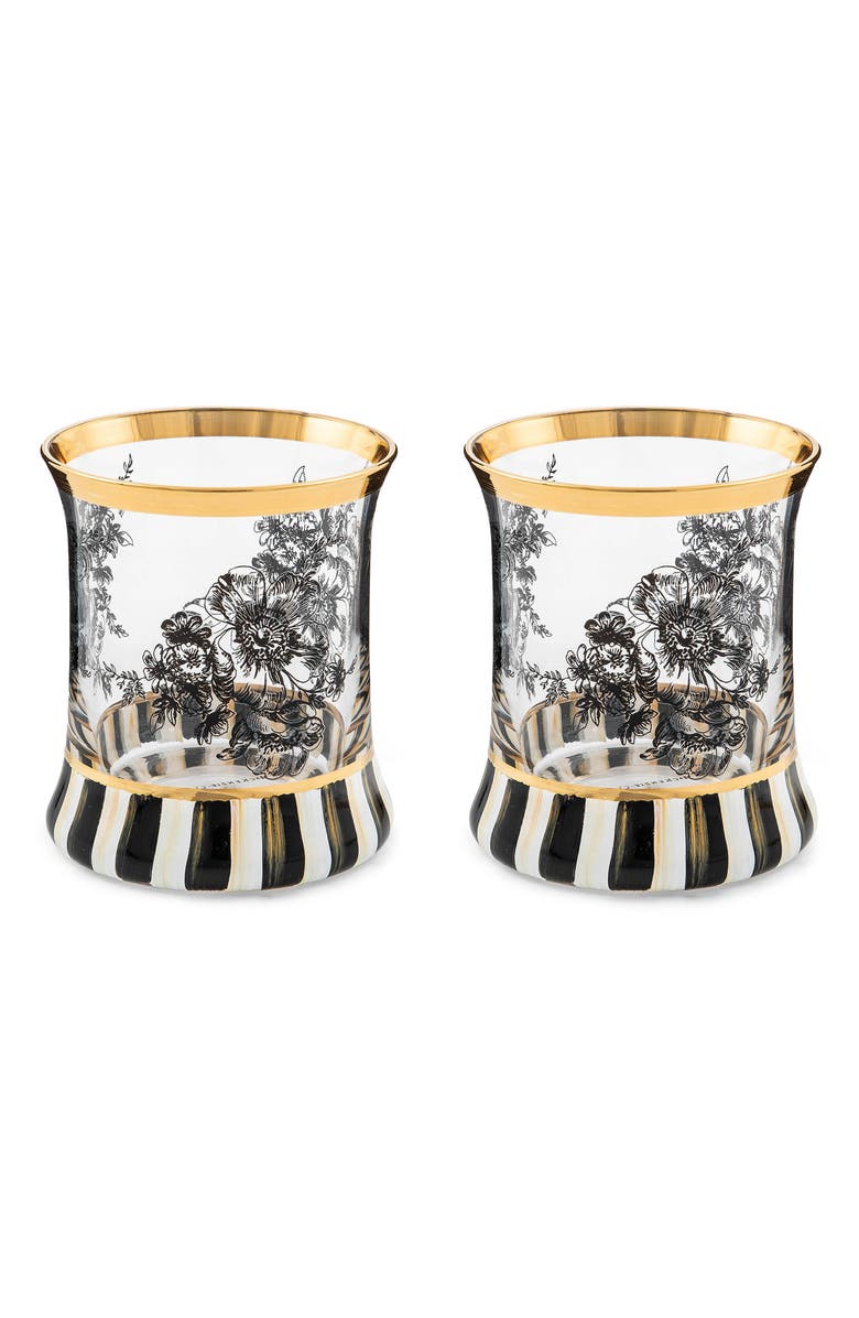 MACKENZIE CHILDS Set of 2 English Garden Courtly Tumblers, Main, color, 
