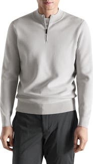 MANGO Comfort Quarter Zip Sweater
