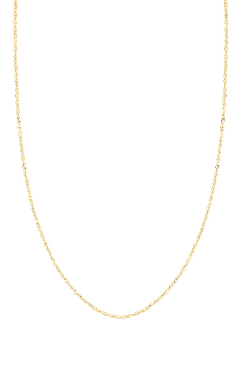 14K Gold Thin Chain Necklace, Main, color, 14KY