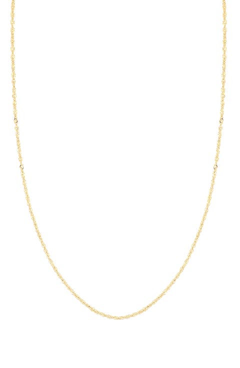 14K Gold Thin Chain Necklace