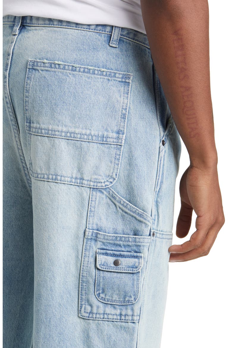 Relaxed Fit Denim Carpenter Pants, Alternate, color, LIGHT INDIGO