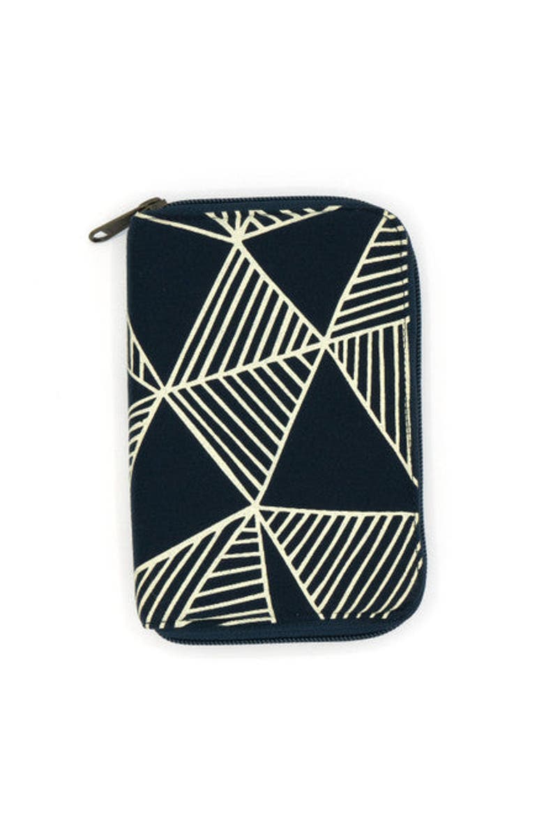 Fair Anita Zip Jewelry Travel Organizer - Geometric Navy, Alternate, color, Navy