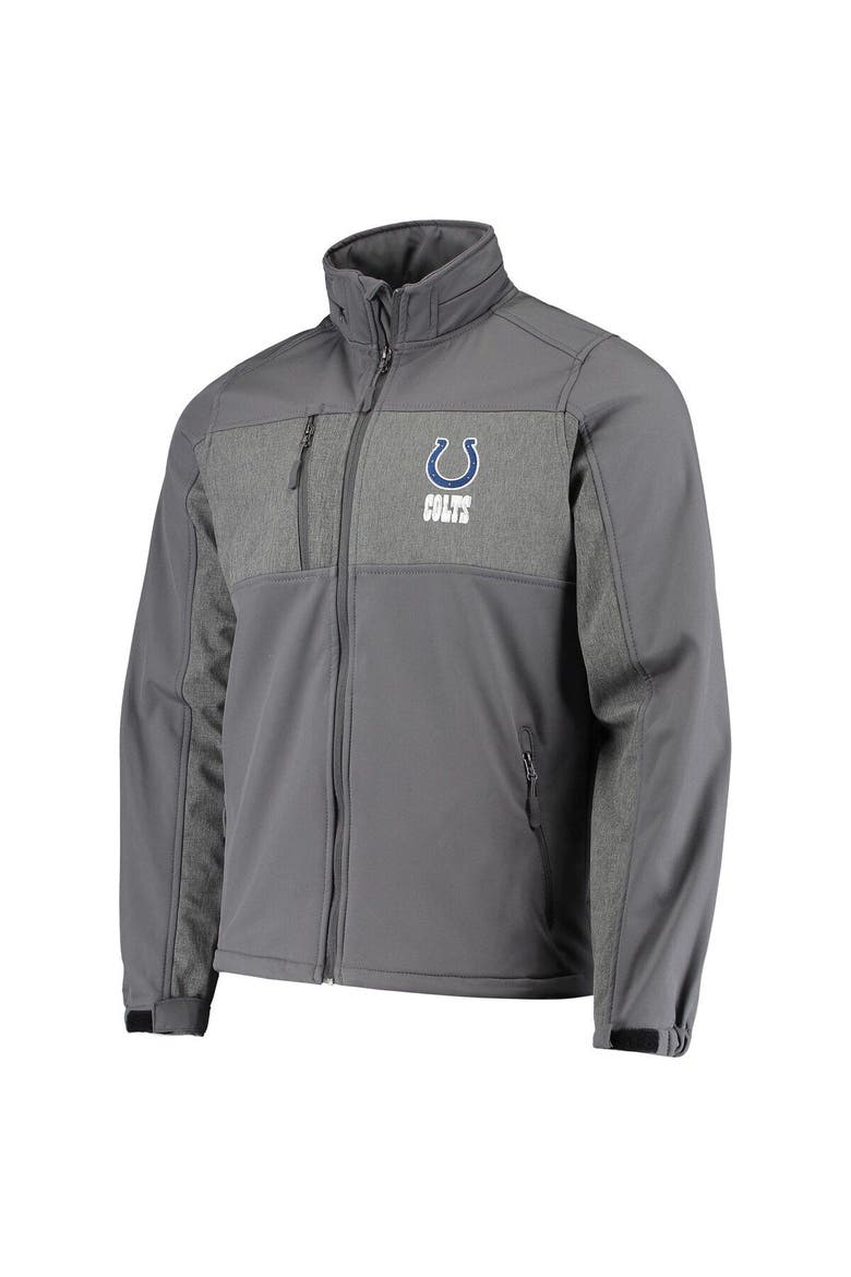 Men's Dunbrooke Graphite Indianapolis Colts Circle Zephyr Softshell Full-Zip Jacket, Alternate, color, Graphite