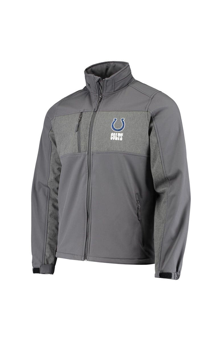 DUNBROOKE Men's Dunbrooke Graphite Indianapolis Colts Circle Zephyr Softshell Full-Zip Jacket, Alternate, color, Graphite