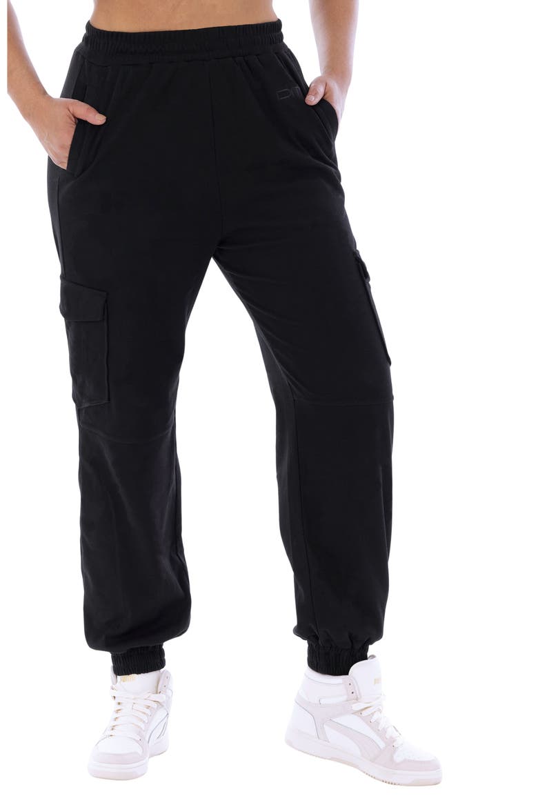 Unisex Cargo Joggers, Main, color, BLACK