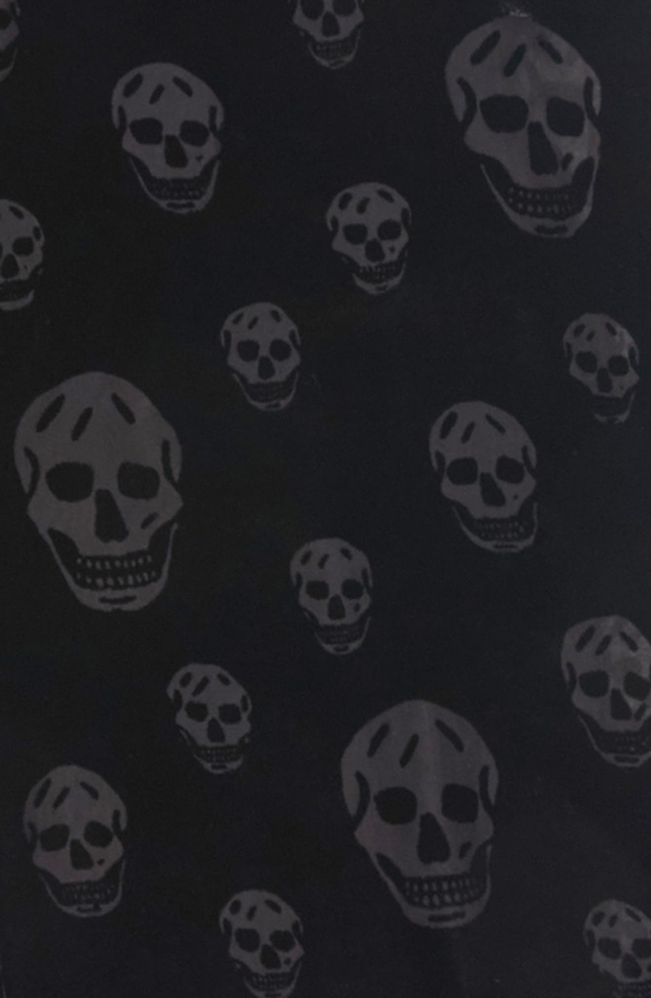 Женские аксессуары McQueen Skull Jacquard Wool & Silk Fringe Scarf — фото 4
