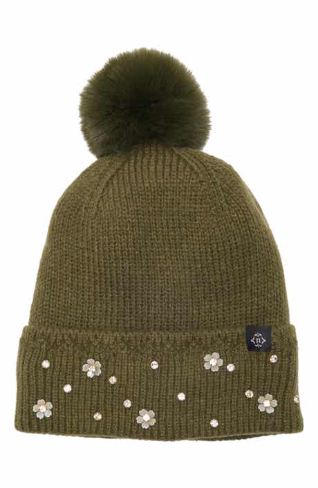 Star Studded Pom Beanie