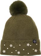 Nanette Lepore Star Studded Pom Beanie