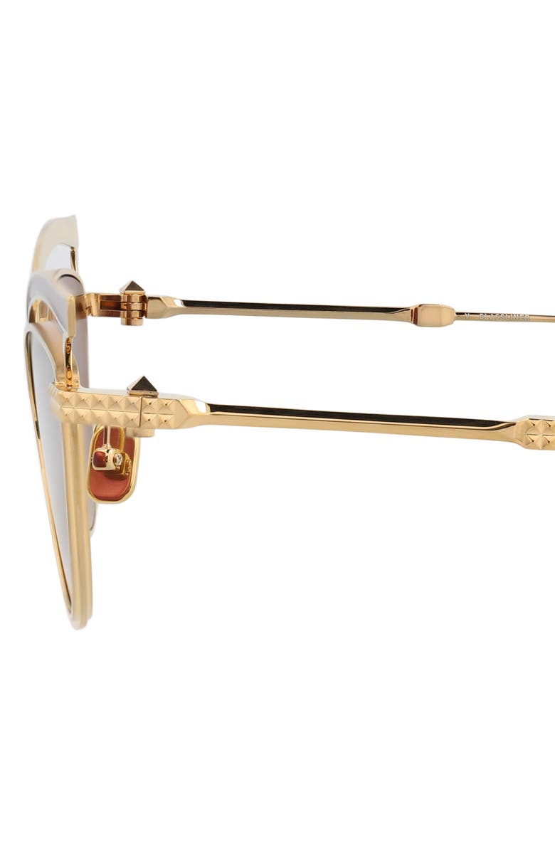 Valentino 55mm Cat Eye Sunglasses, Alternate, color, Gold Gold Bordeaux