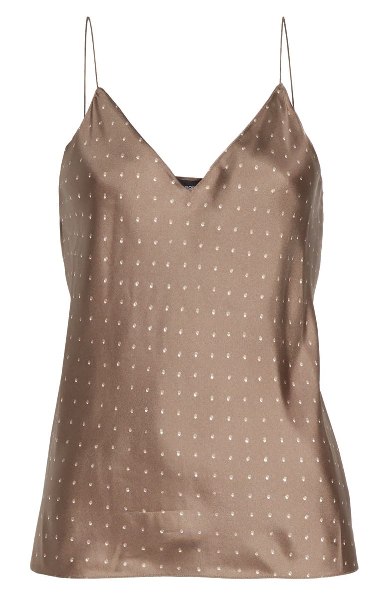 Theory Optical Dot Silk Camisole, Alternate, color,
