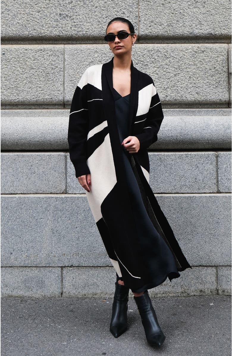 DIARRABLU Liya Long Knit Cardigan, Alternate, color, 