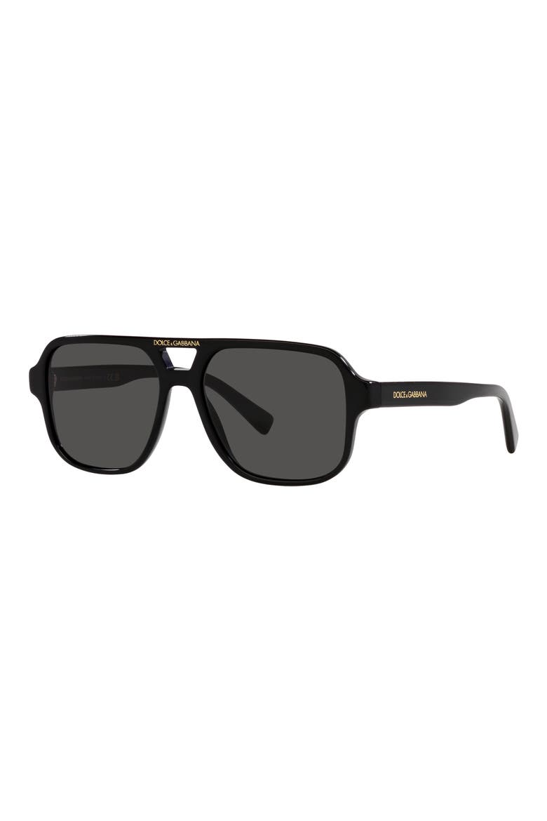 50mm Pilot Sunglasses, Alternate, color, BLACK