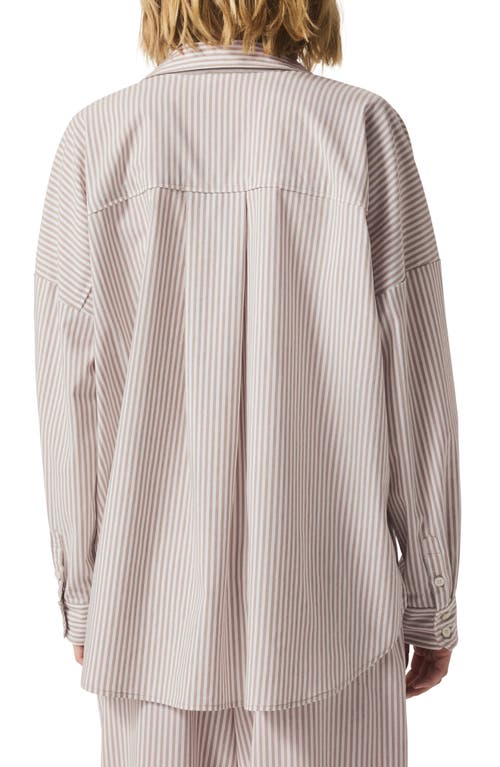Shop Splendid X @cellajaneblog Poplin Button-up Shirt In Wood/white