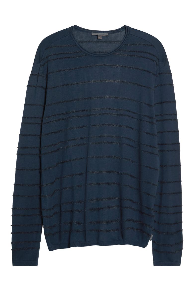 Everly Texture Stripe Sweater, Alternate, color, NAVY