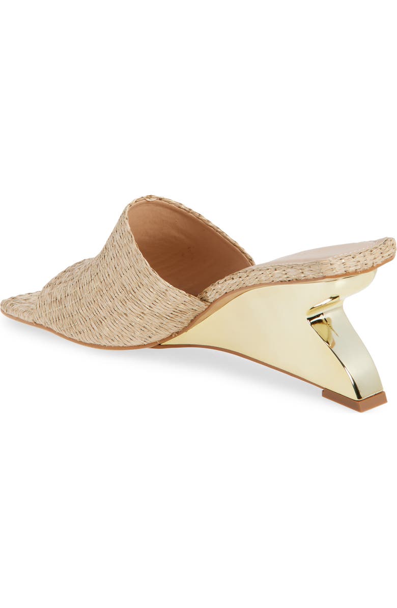 KOKO + PALENKI Talo Wedge Slide Sandal, Alternate, color, Gold Metallic Fabric