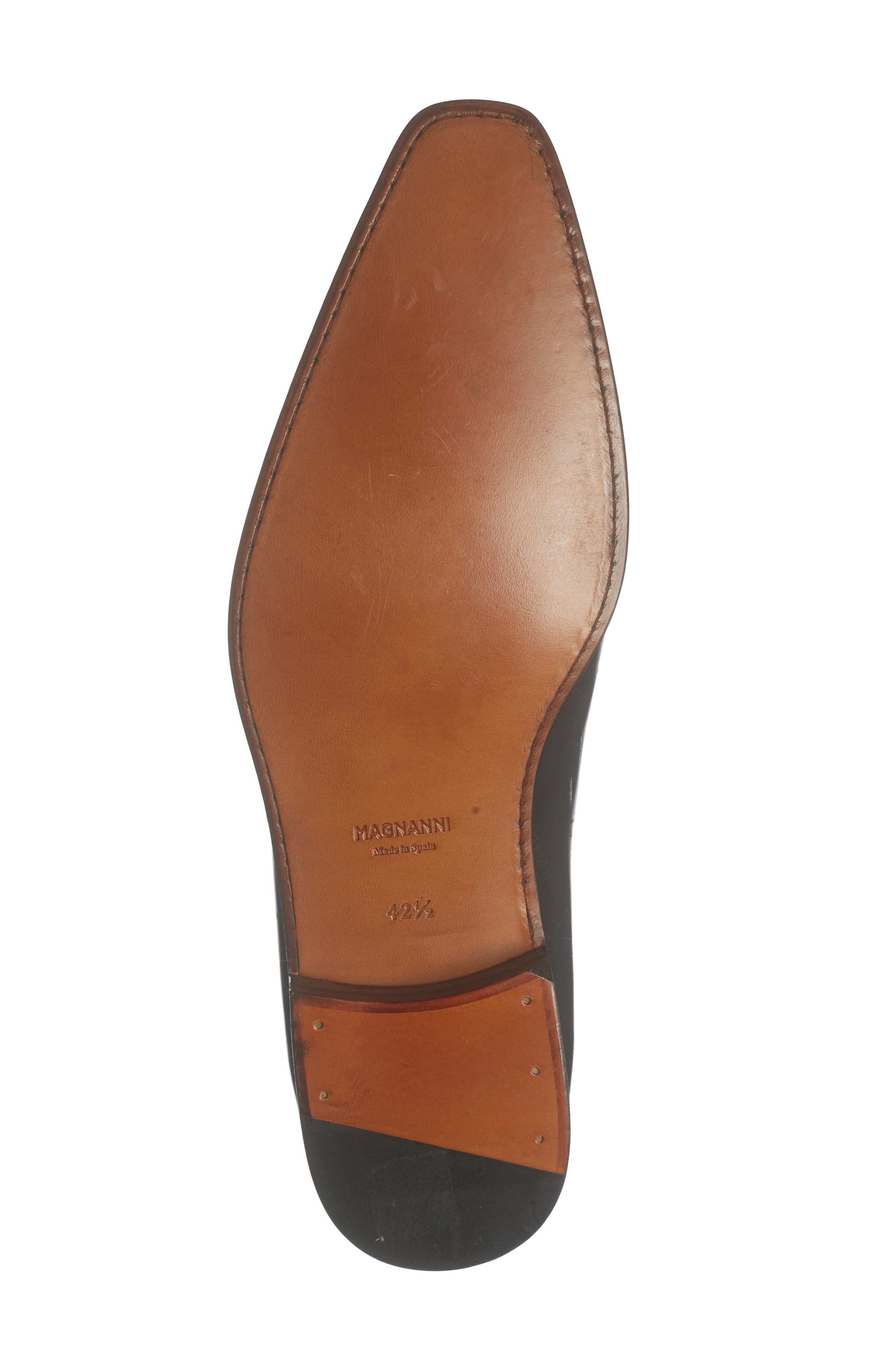 Magnanni Script Plain Toe Oxford, Alternate, color, Black