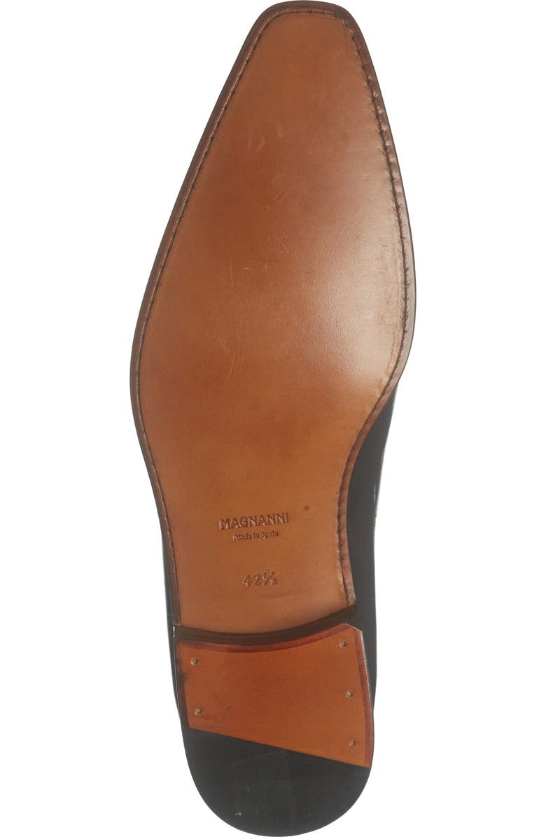 Magnanni Script Plain Toe Oxford, Alternate, color, Black