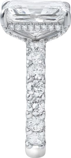 Maelis 14K Gold Radiant Lab Grown Diamond Hidden Halo Engagement Ring - 7.45 Cts