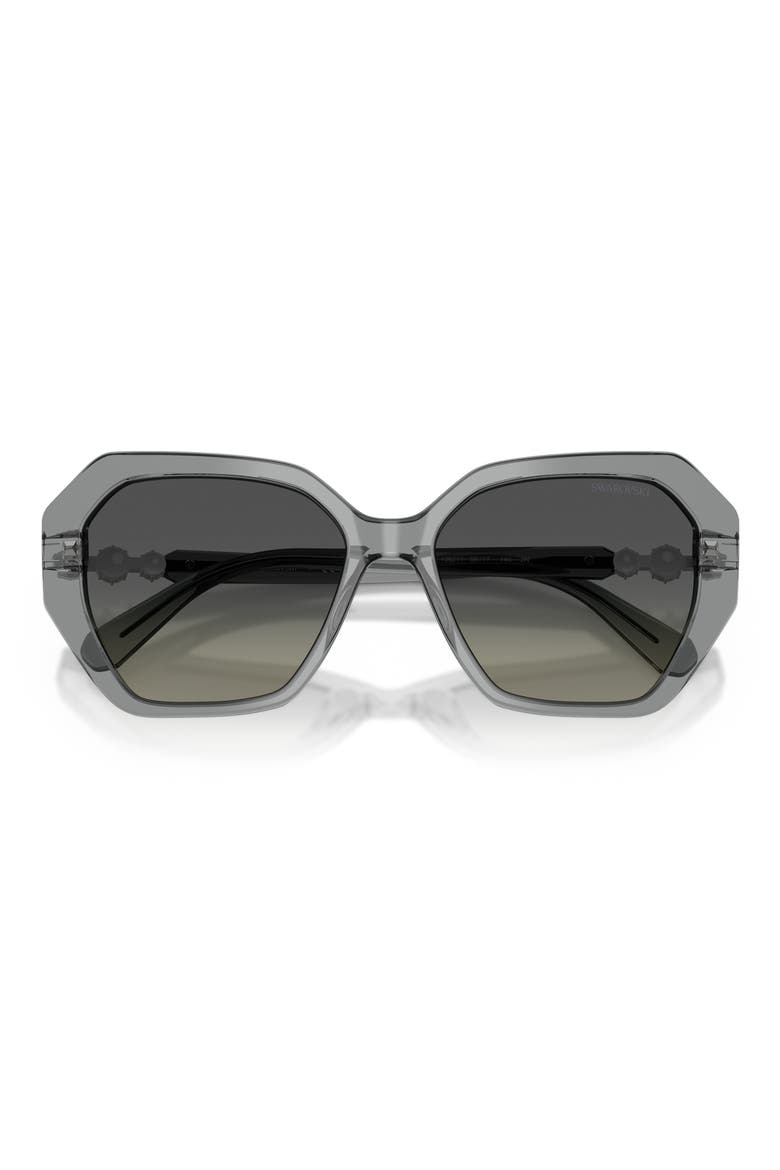 56mm Photochromic Irregular Sunglasses, Alternate, color, TRANSPARENT GREY / GREY