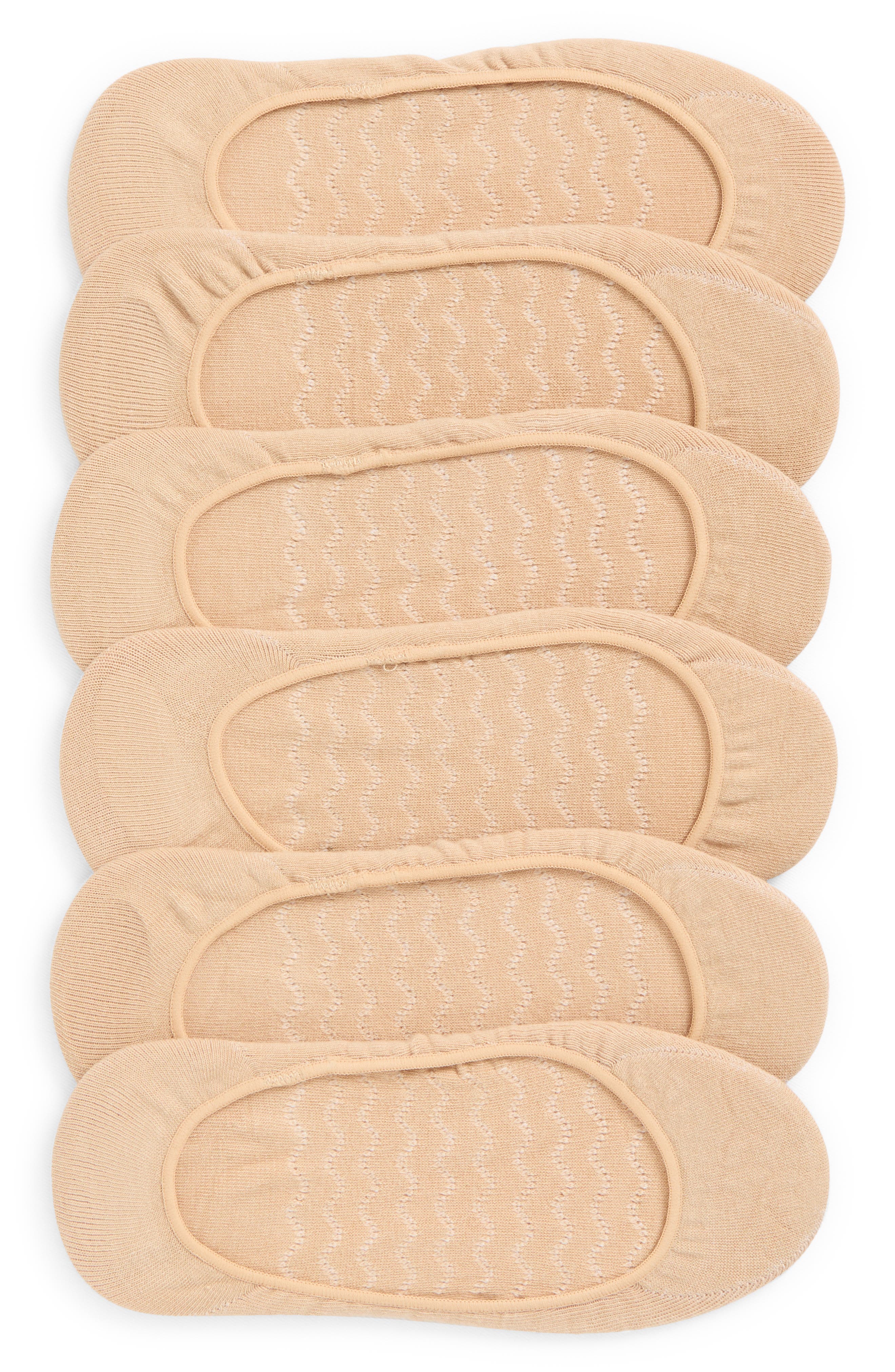 Hue Invisible Comfort 6-pack Liner Socks In Pink