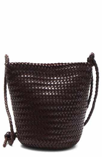 Woven Faux Leather Shoulder Bag