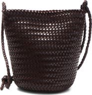 Adornia Woven Faux Leather Shoulder Bag